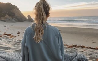 Mulher caminhando na natureza em busca de uma vida com propósito