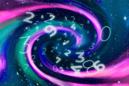 Numeros e simbolos que representam a conexão com os sinais do universo